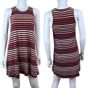 Madewell Women Size S Pink Highpoint Sulley Stripe Pullover Casual Tank Dress
